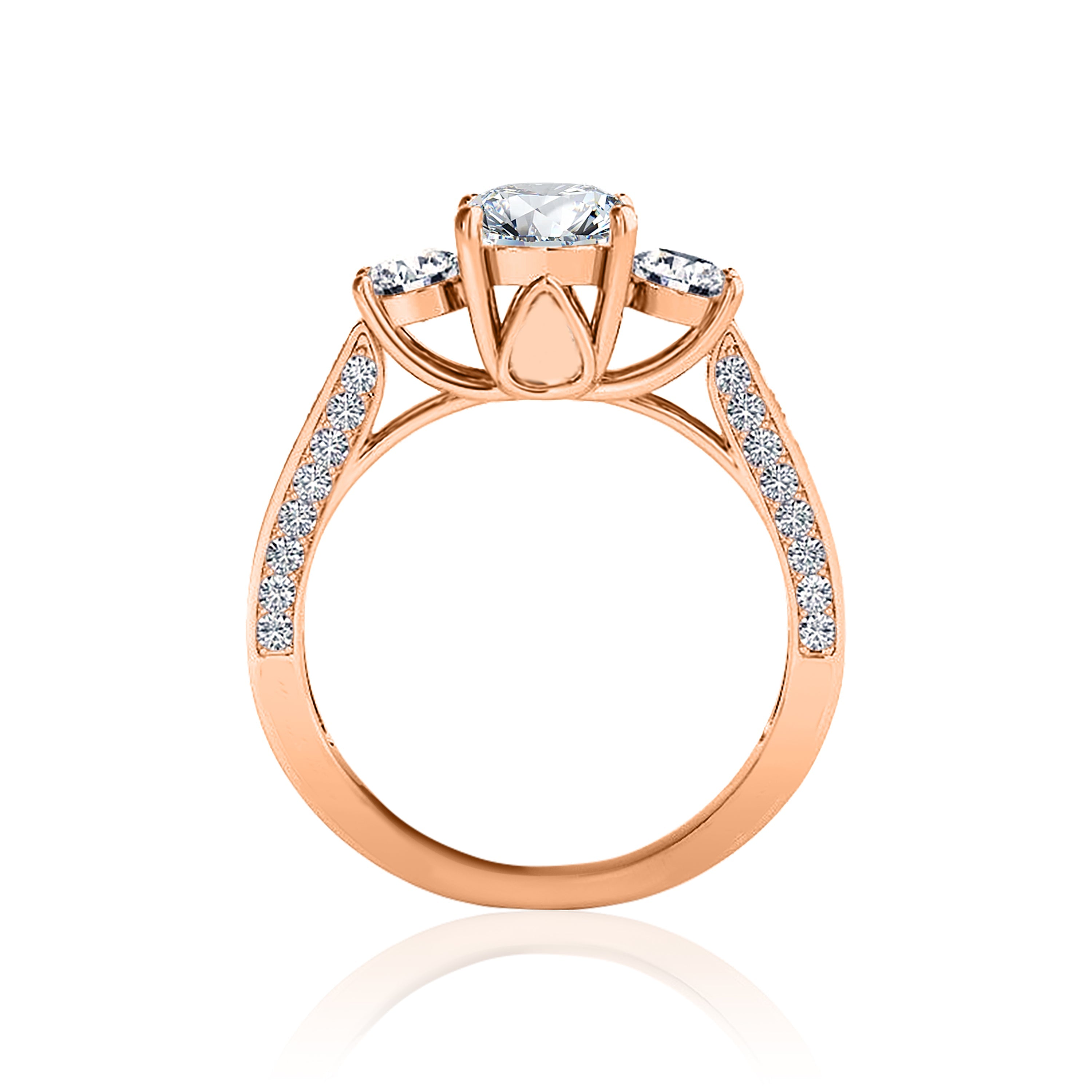 #Metal_14K Rose Gold#Prong_Standard#Shape_Round