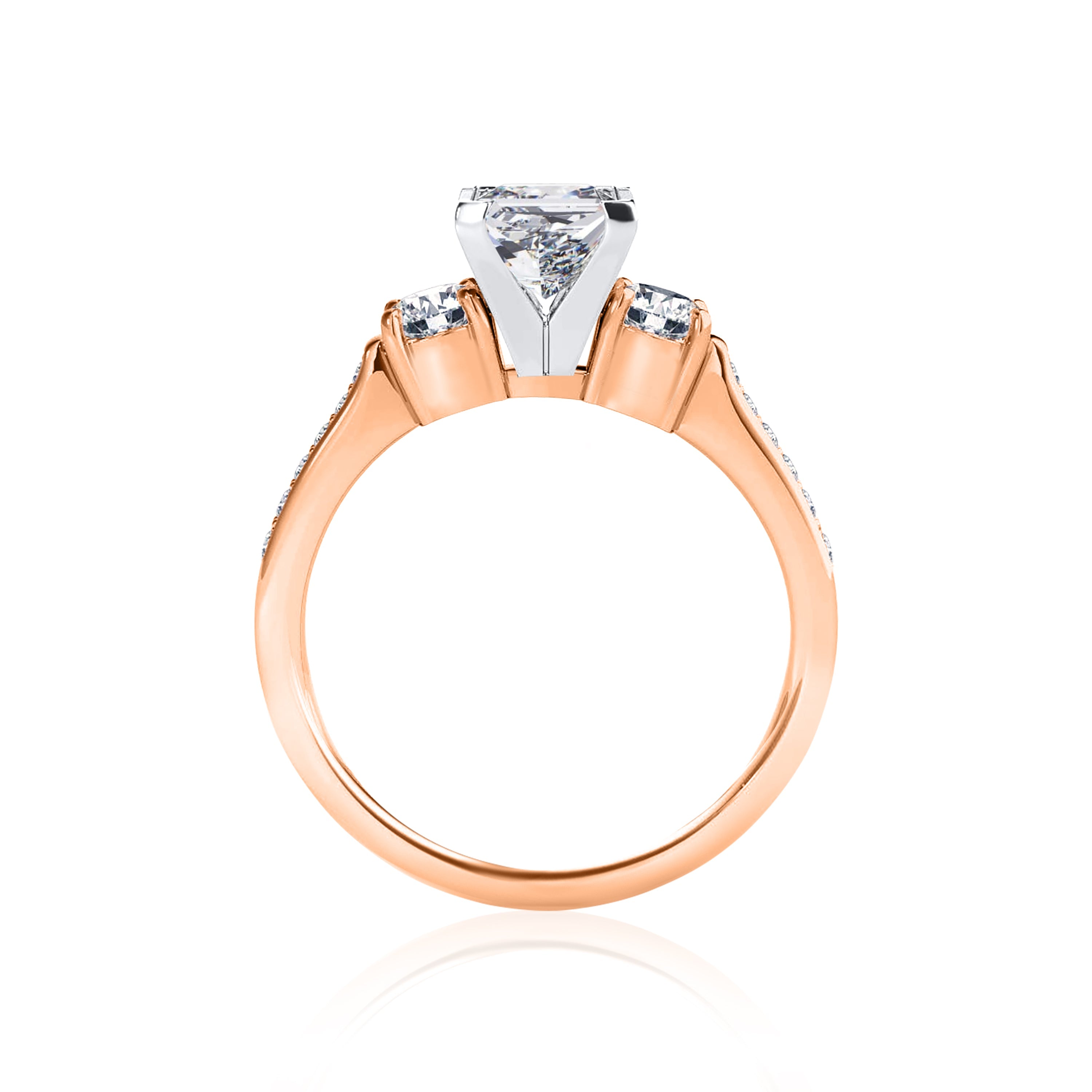 #Metal_14K Rose Gold#Prong_Standard#Shape_Princess