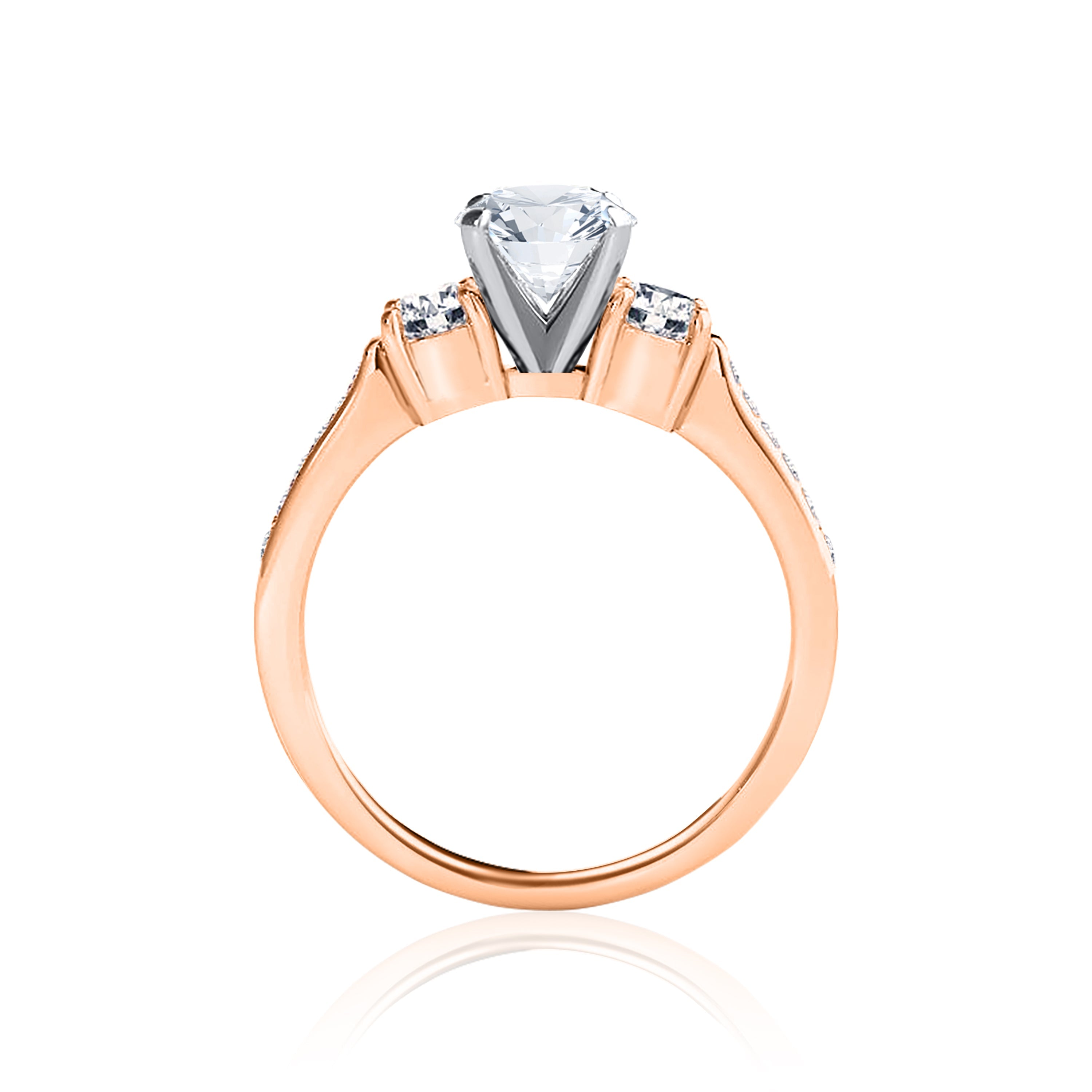 #Metal_14K Rose Gold#Prong_Standard#Shape_Heart#Shape_Round