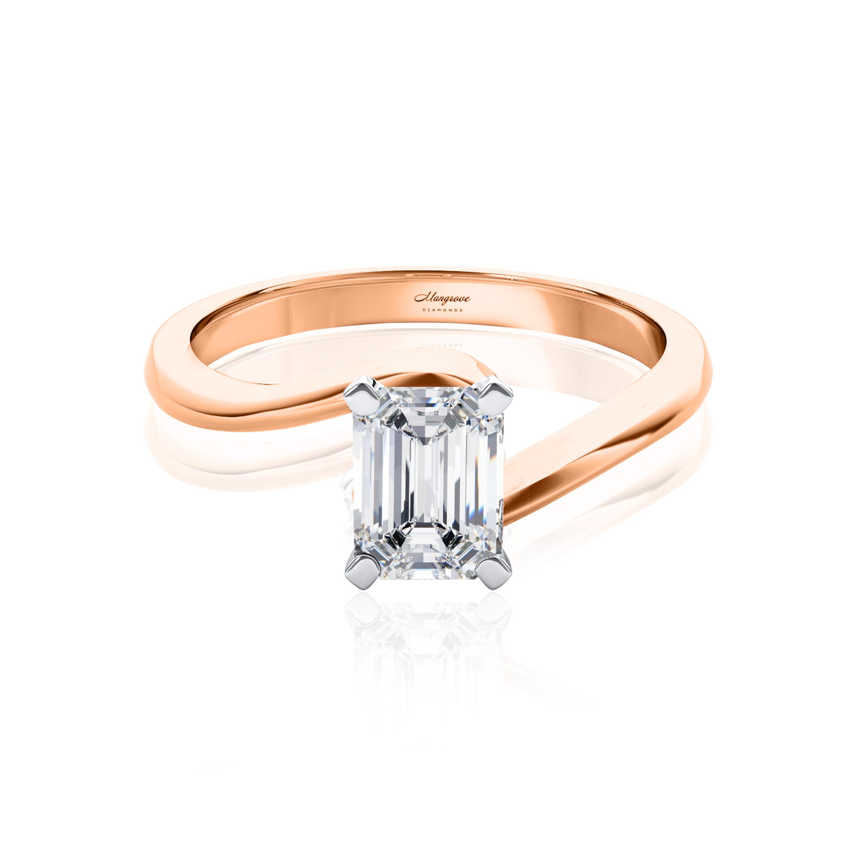 #Metal_14K Rose Gold#Prong_Standard#Shape_Emerald