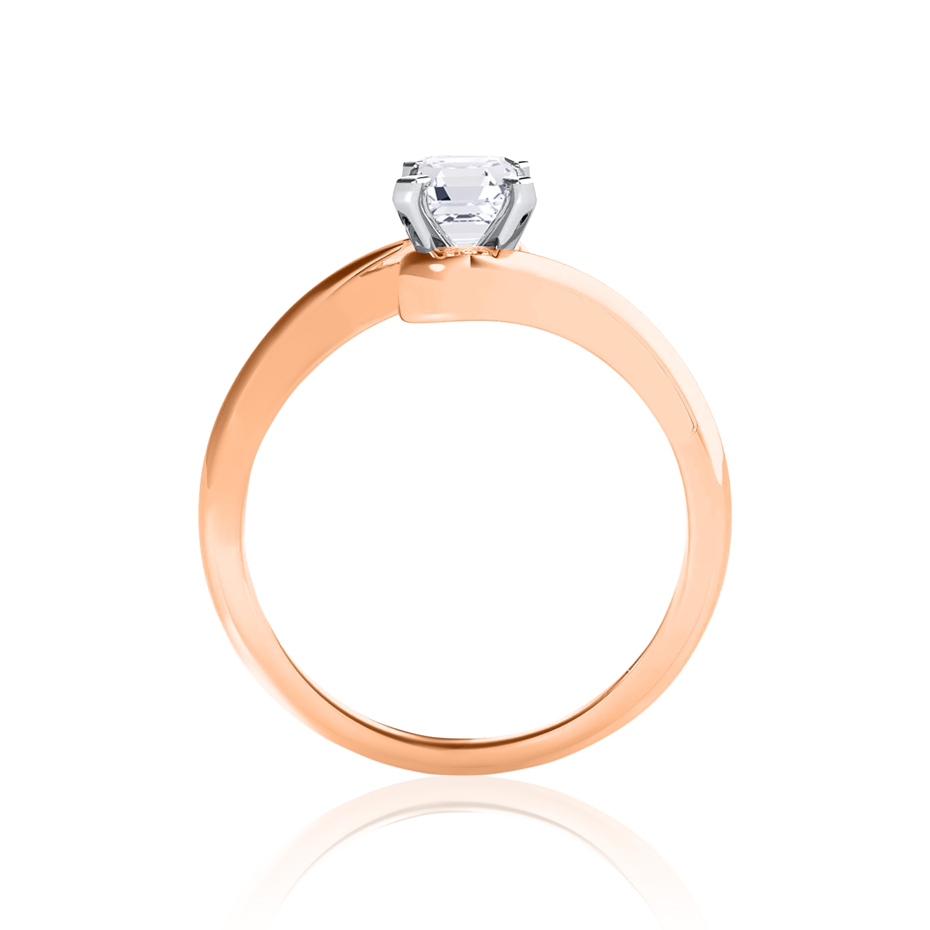 #Metal_14K Rose Gold#Prong_Standard#Shape_Emerald