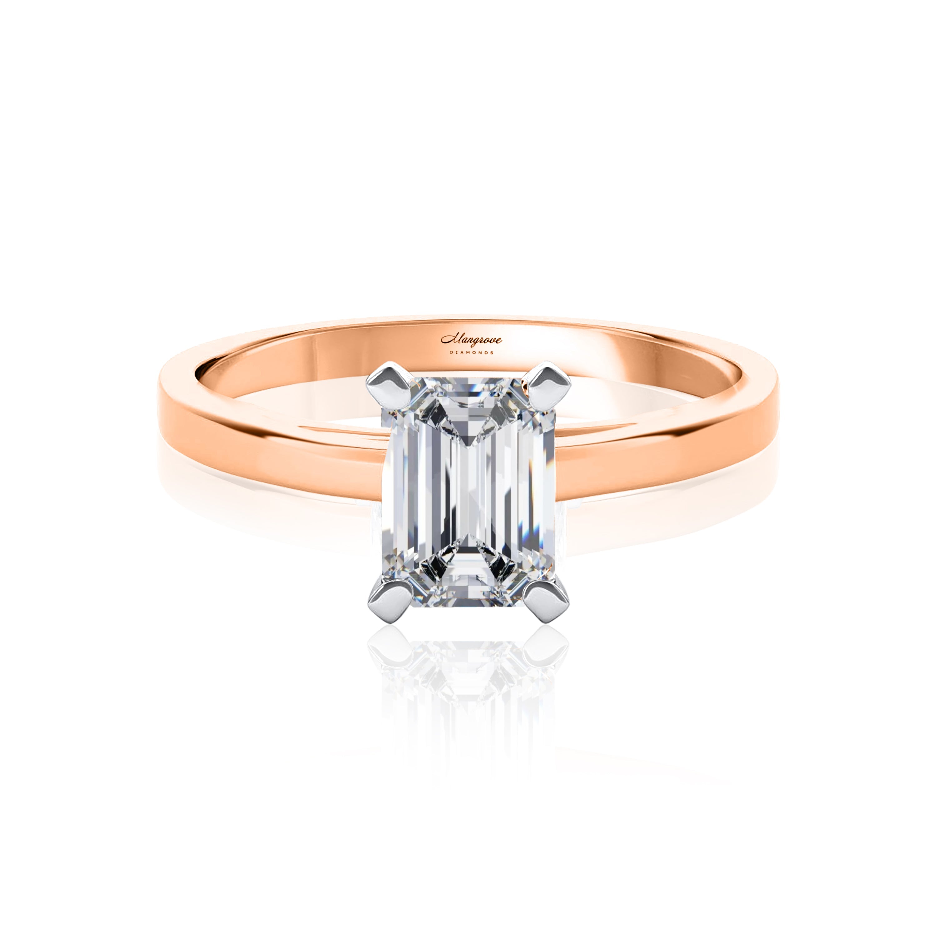 #Metal_14K Rose Gold#Prong_Standard#Shape_Emerald