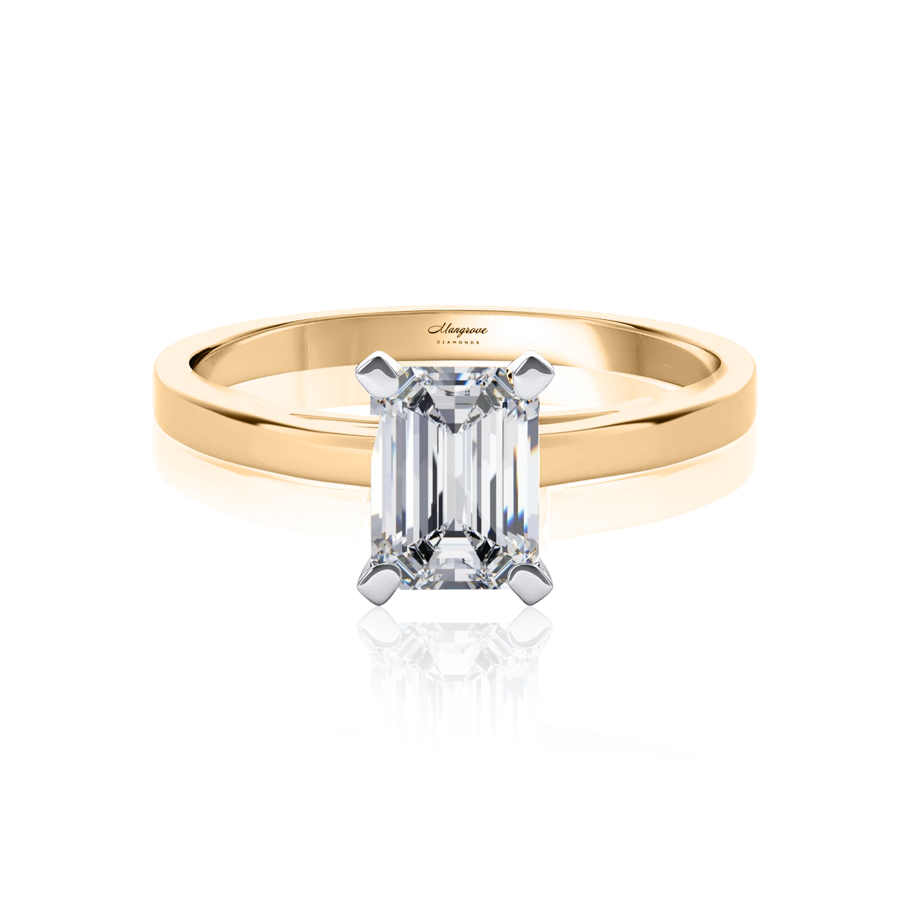 #Metal_14K Yellow Gold#Prong_Standard#Shape_Emerald#Metal_18K Yellow Gold