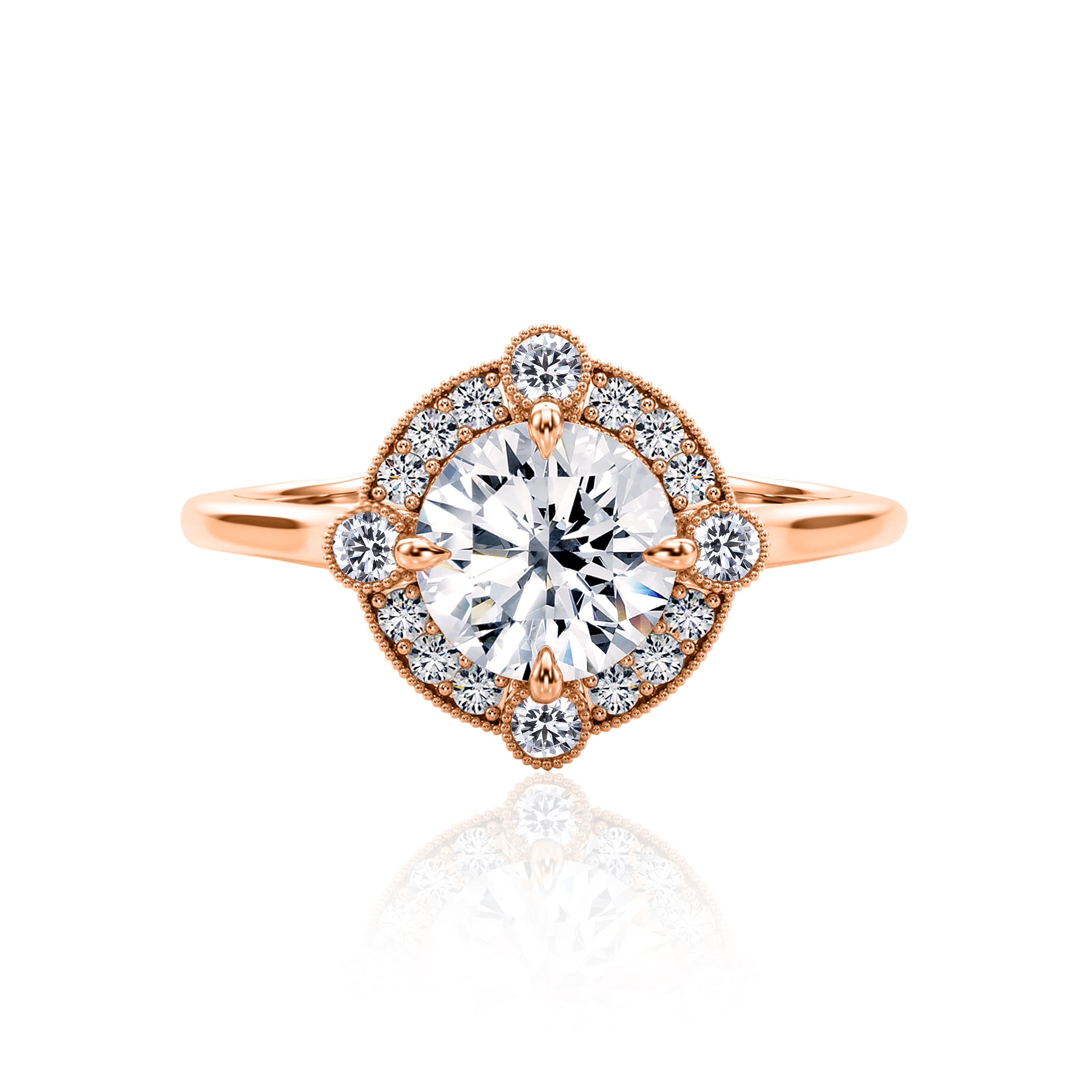 #Metal_14K Rose Gold#Shape_Round