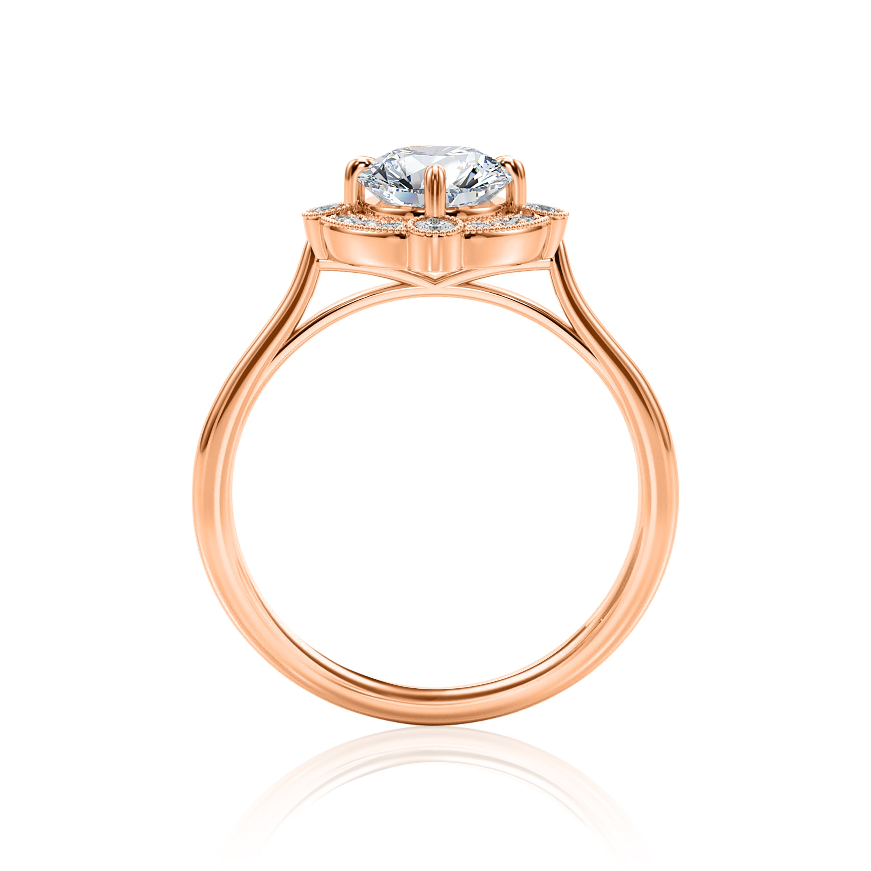 #Metal_14K Rose Gold#Shape_Round