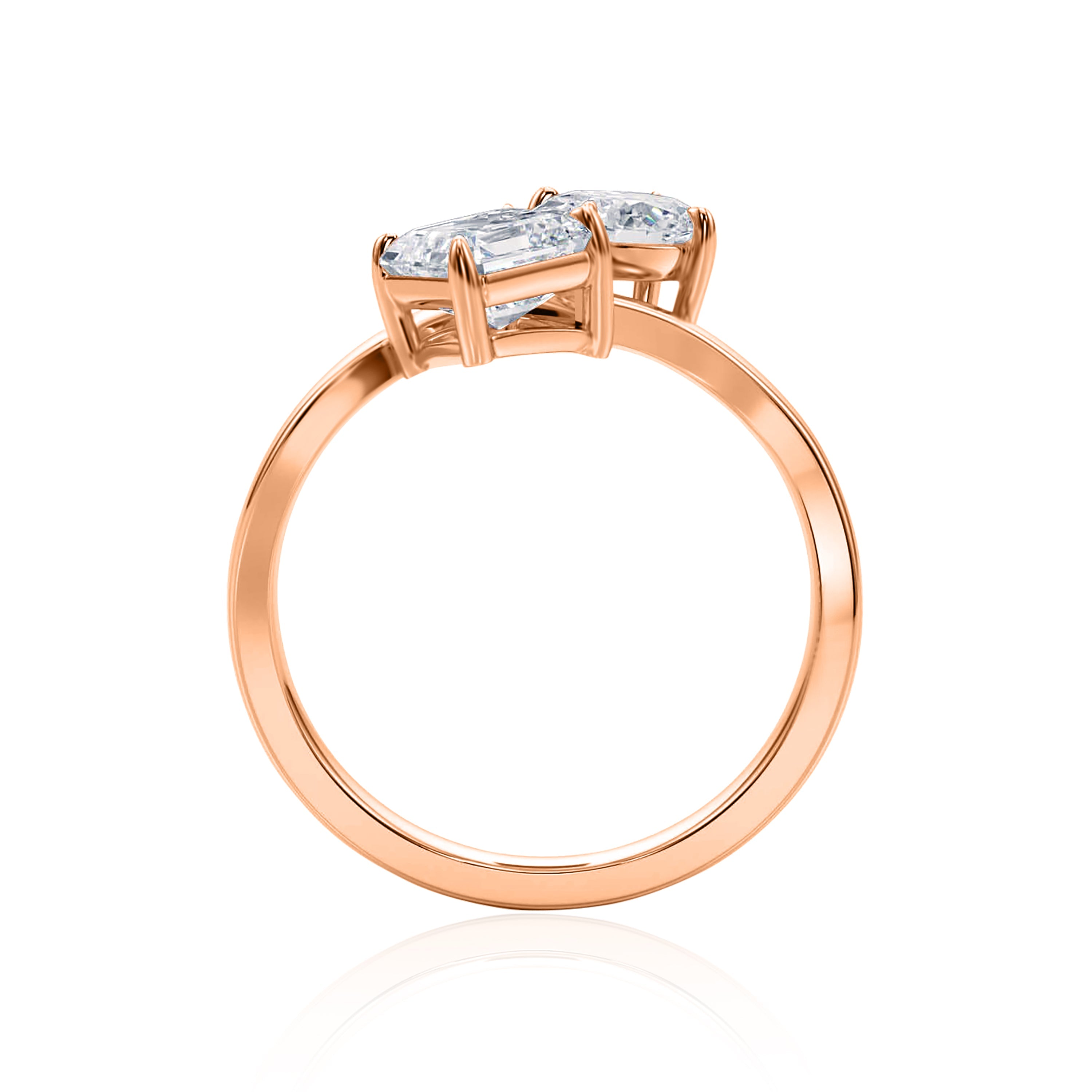 #Metal_14K Rose Gold#Shape_Asscher