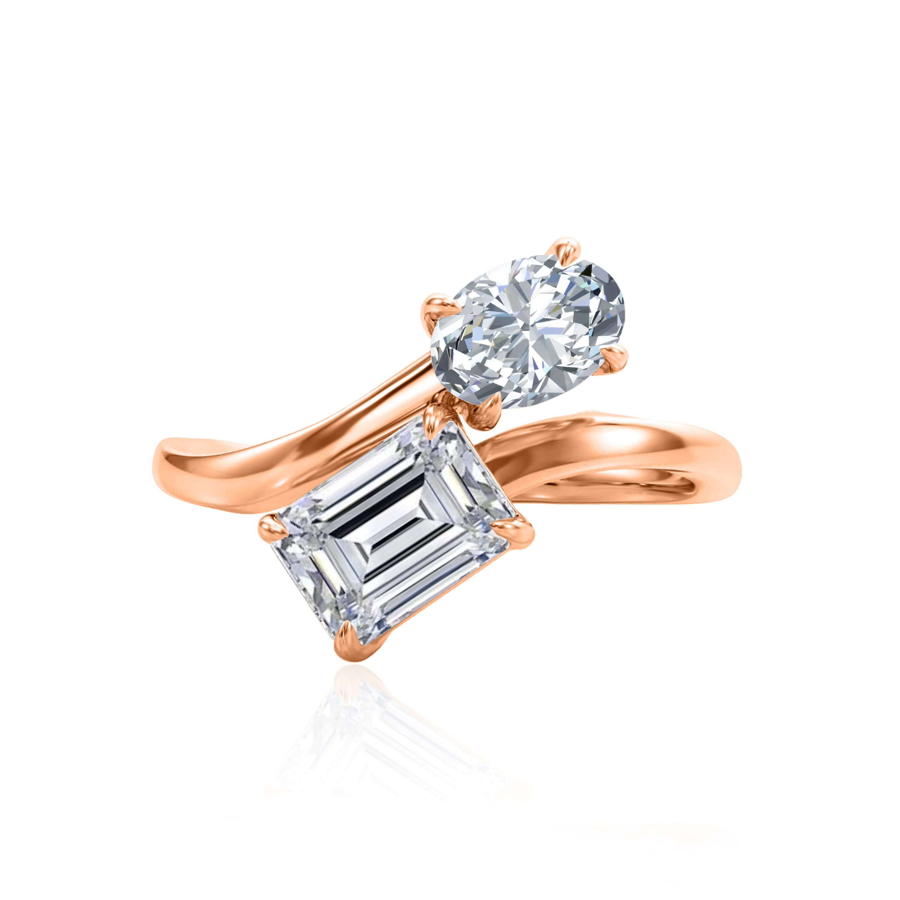 #Metal_14K Rose Gold#Shape_Emerald