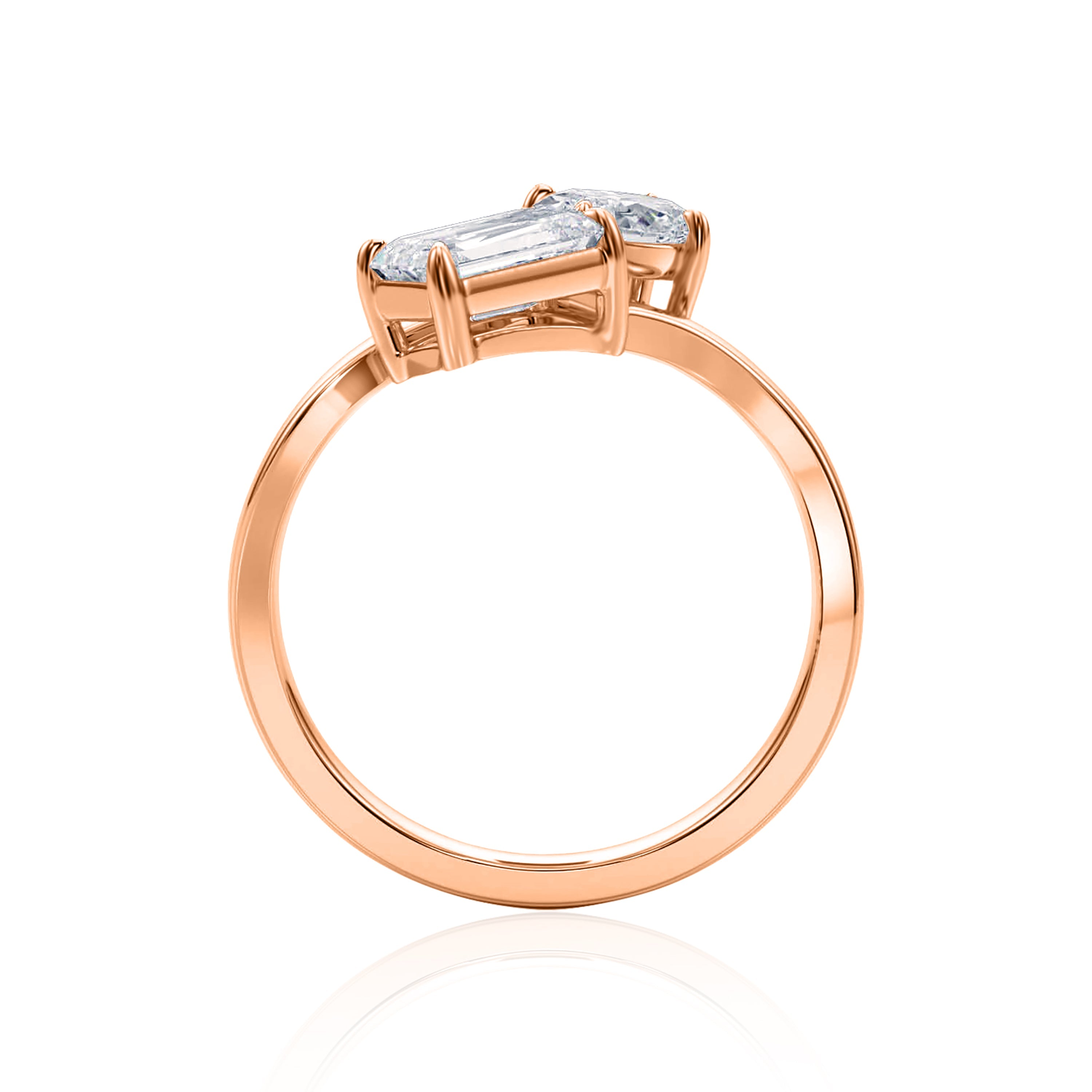 #Metal_14K Rose Gold#Shape_Emerald