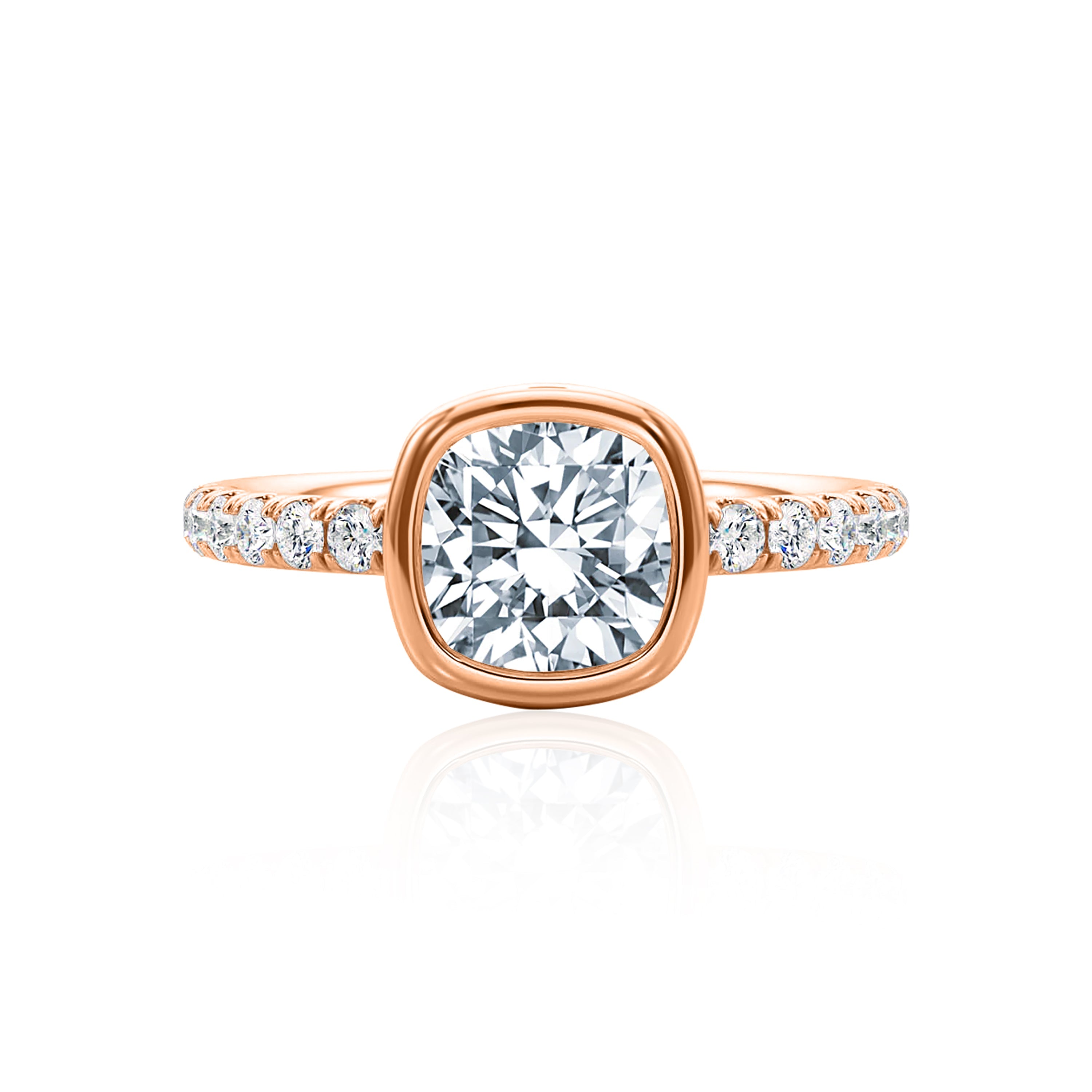 #Metal_14K Rose Gold#Shape_Cushion