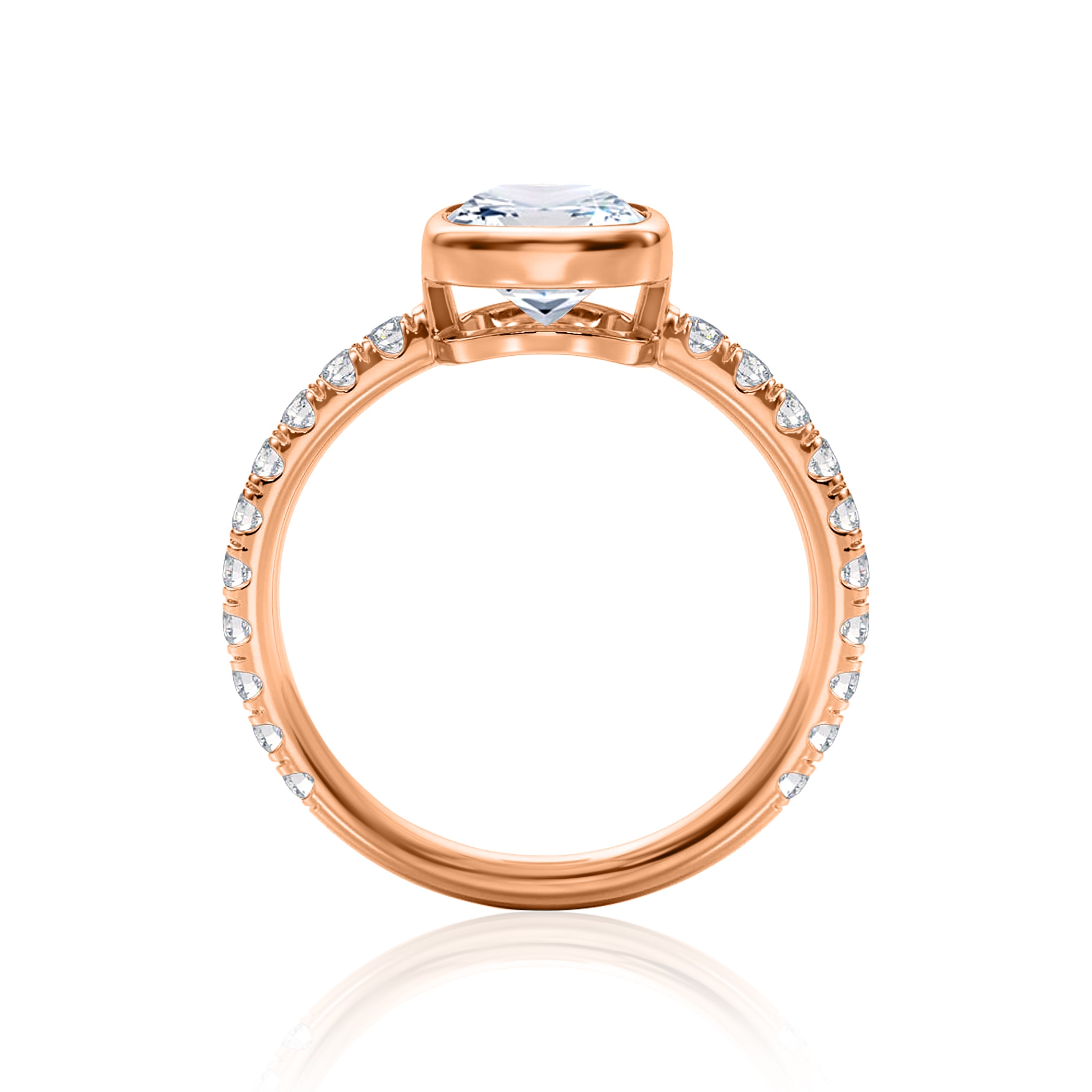 #Metal_14K Rose Gold#Shape_Cushion
