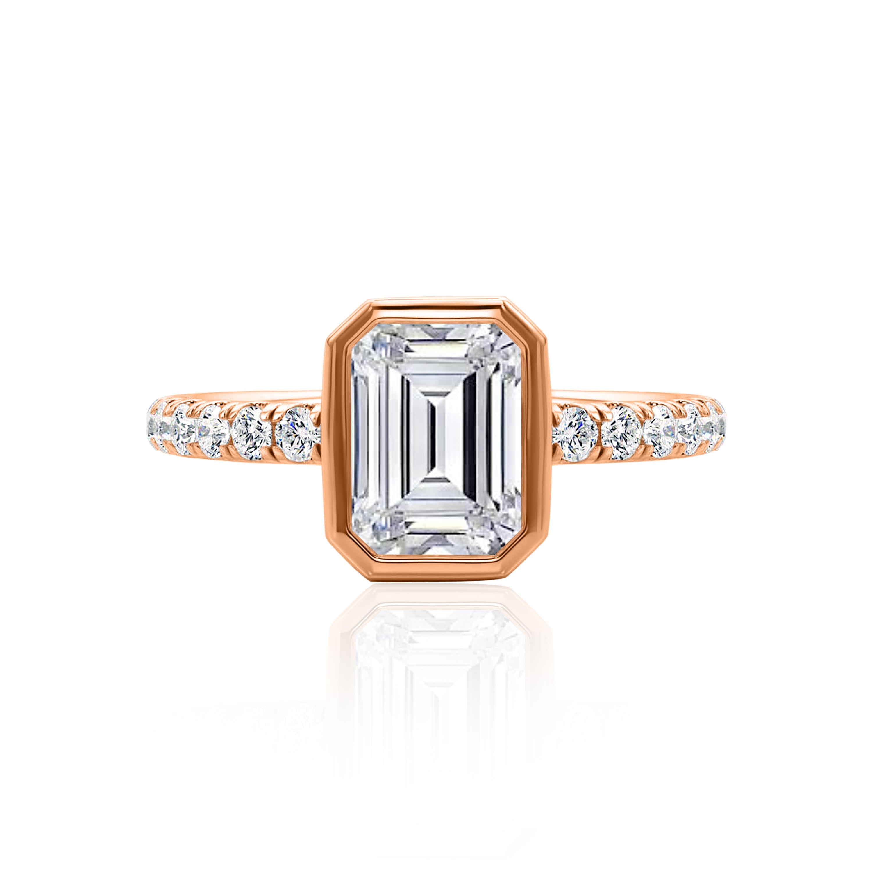 #Metal_14K Rose Gold#Shape_Emerald