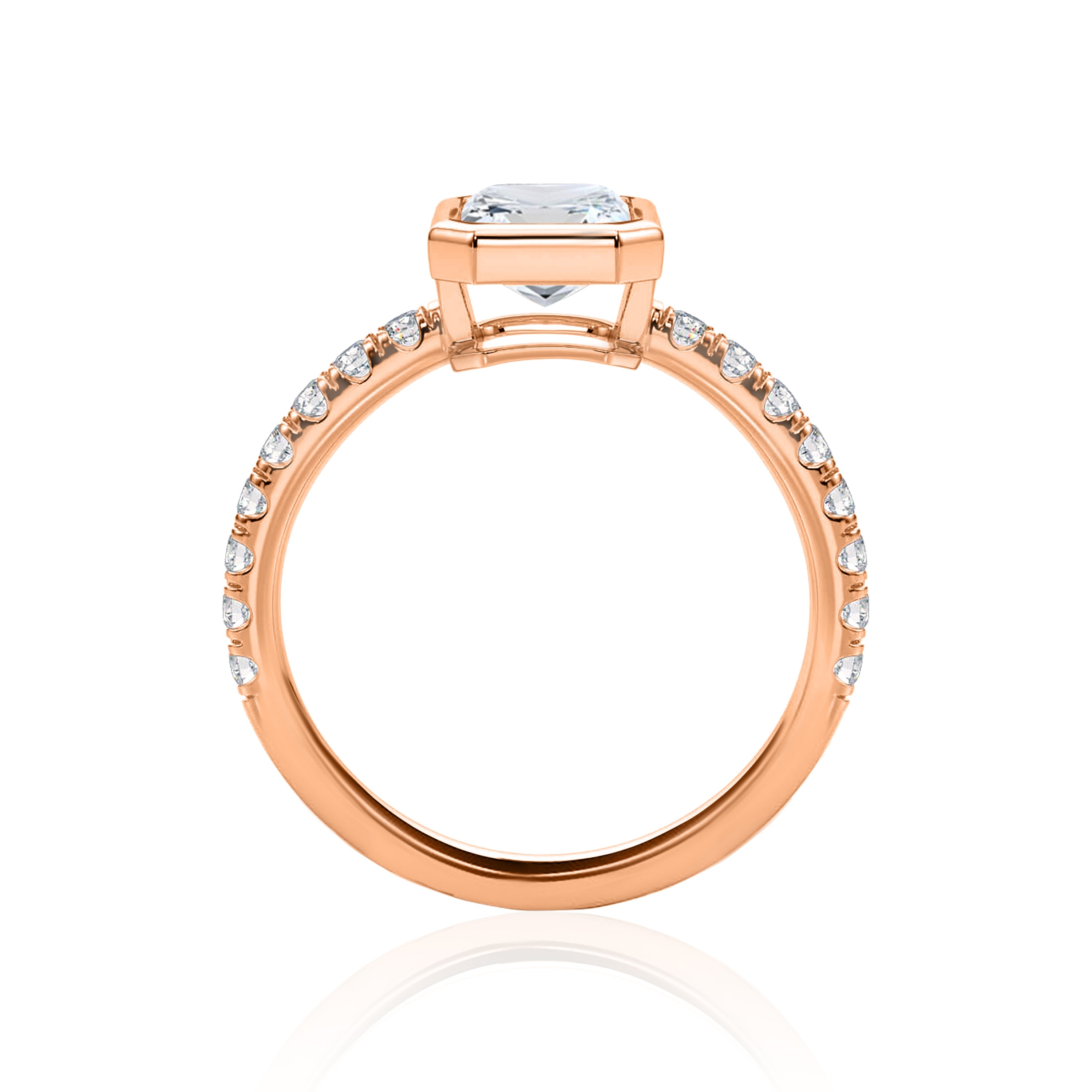 #Metal_14K Rose Gold#Shape_Emerald