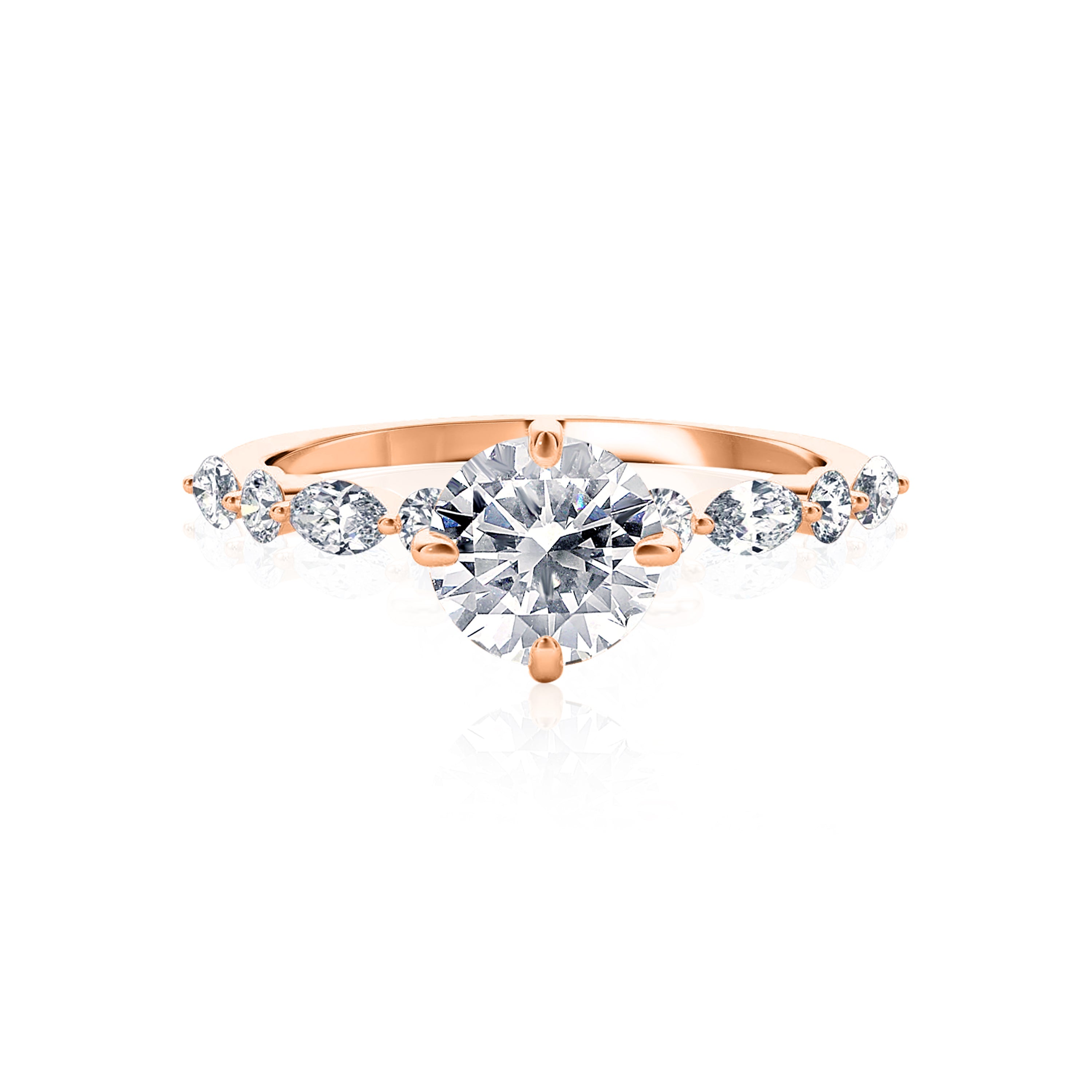 #Metal_14K Rose Gold#Shape_Round