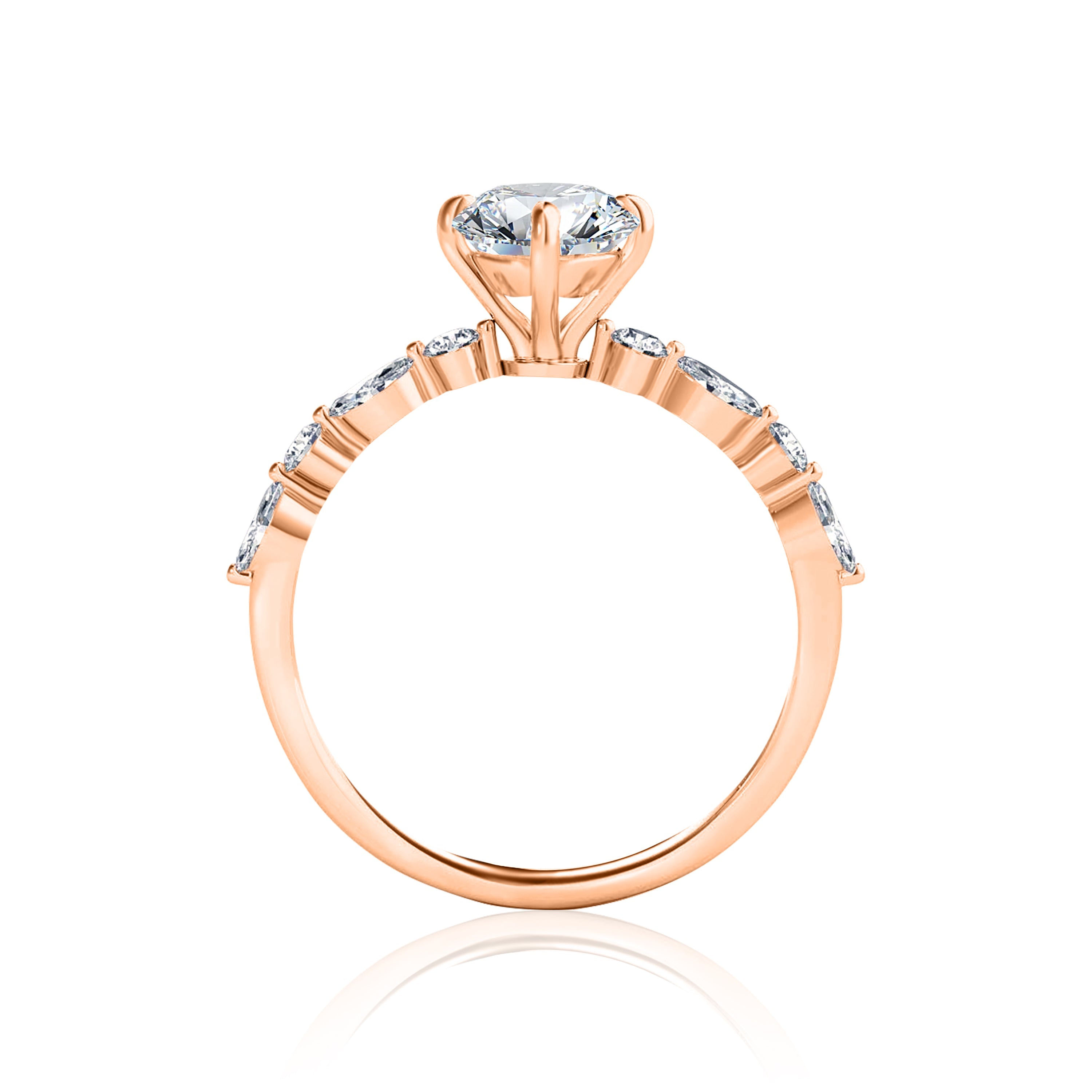 #Metal_14K Rose Gold#Shape_Round