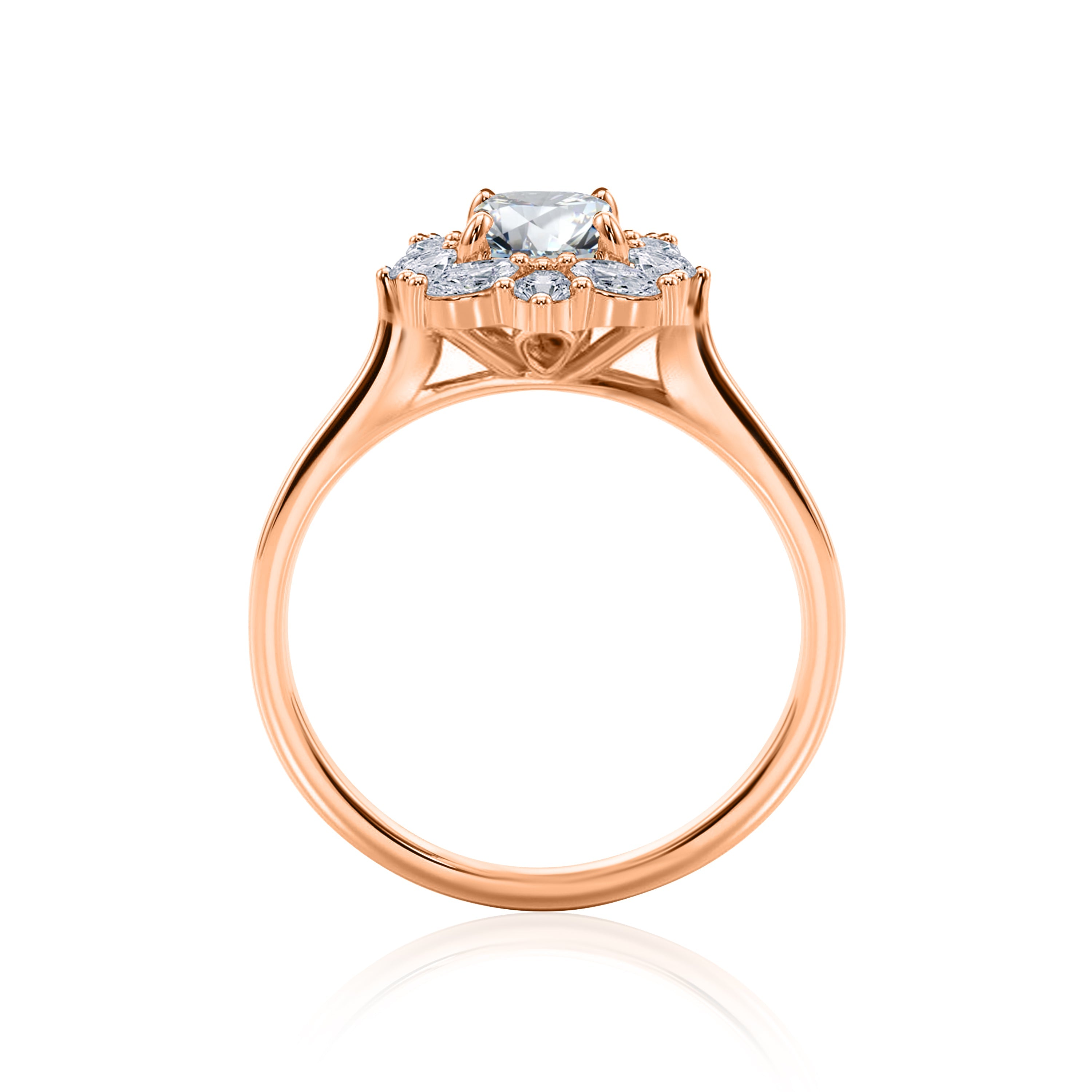 #Metal_14K Rose Gold#Shape_Emerald