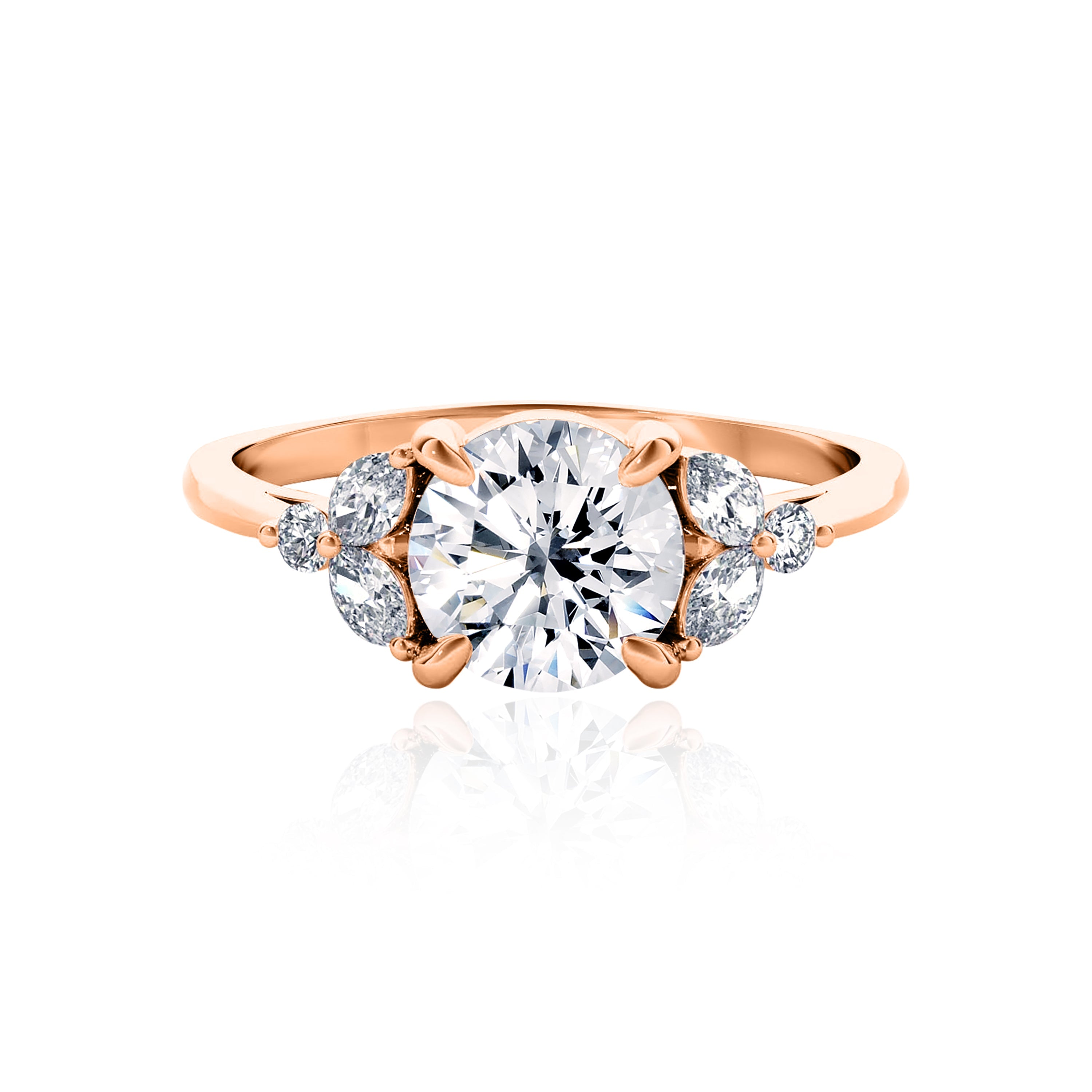 #Metal_14K Rose Gold#Shape_Round