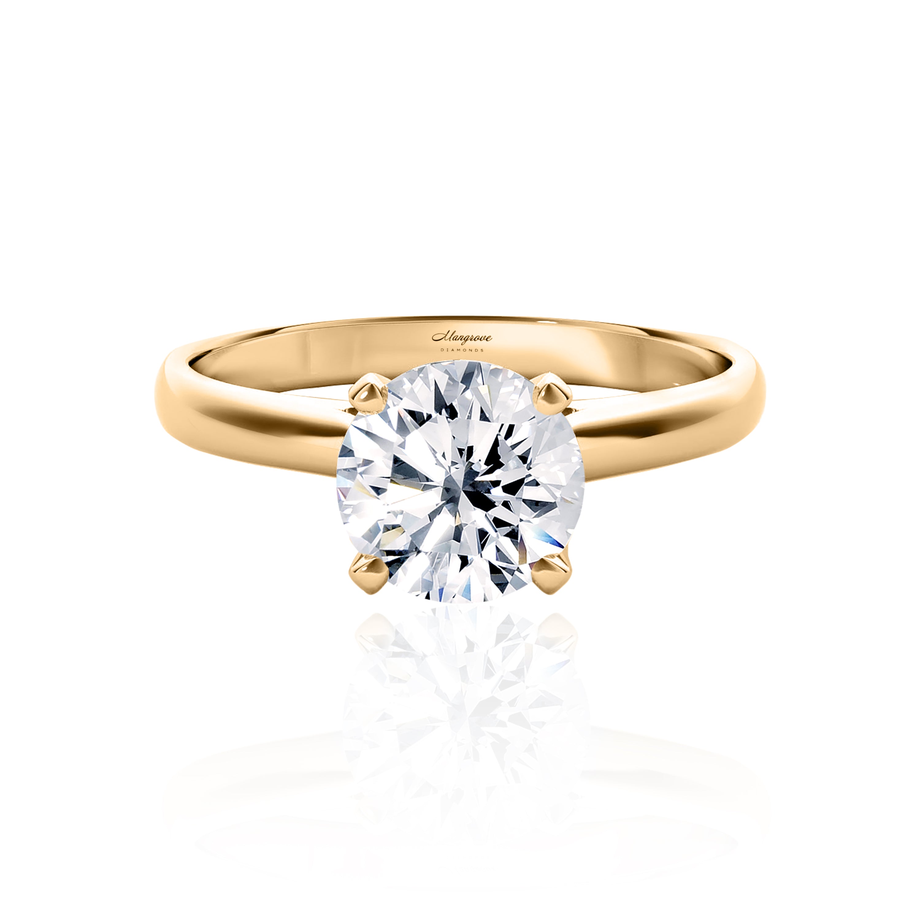#Metal_14K Yellow Gold#Prong_Standard#Shape_Round